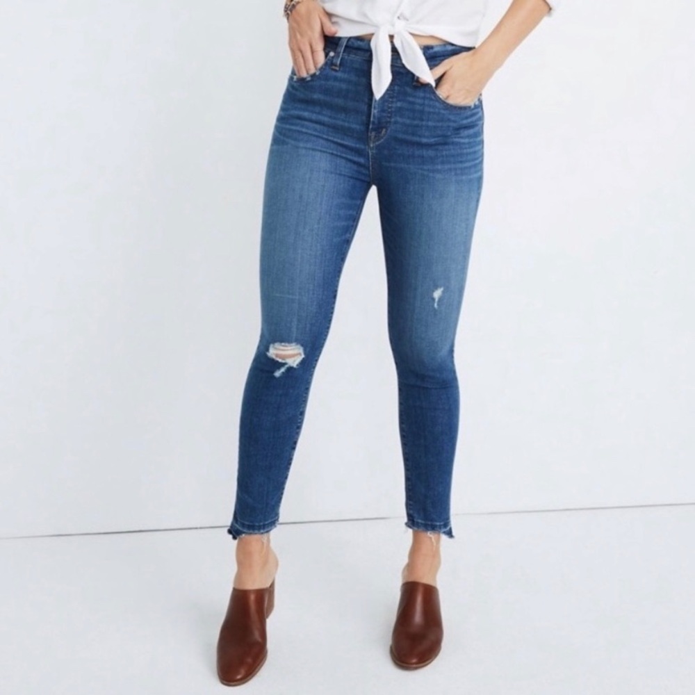 MADEWELL Distressed Curvy High Rise Skinny